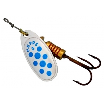 Блешня Mepps COMET DECORE 2/4.5g srebrny/niebieskie krop.