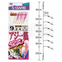 Гачки SASAME S-624 Sabiki Aji Pink Feather  #13 