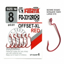 Крючки Fanatik Офсетник FO-3312 RED #5/0 XL
