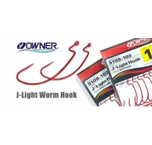 Гачки офсетні Owner 5109  J-LIGHT WORM HOOK