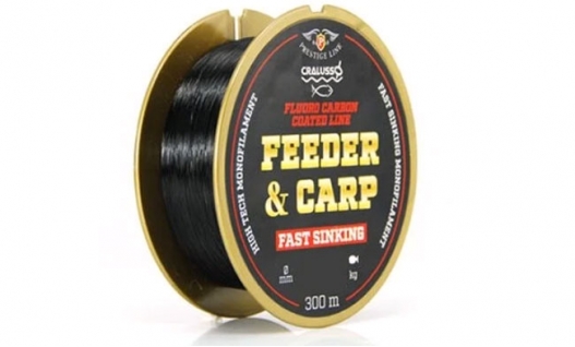 Леска Cralusso Feeder&Carp Fast Sinking Fluorocarbon Coated Black 300m