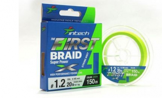 Шнур плетеный Intech First Braid X-4 Green 150m