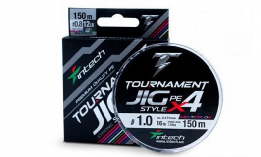 Шнур плетений Intech Tournament Jig Style PE X-4 Multicolor 150m