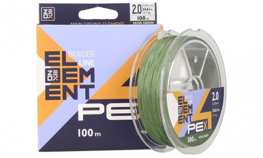 Шнур Zeox Element PE X4 100m Moss Green