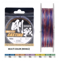 Шнур плетений GOSEN CASTING 8 BRAID MULTICOLOR #0.8