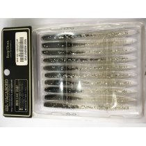 Силикон Vagabond M.H.C. Worms Air Bait SLIM 4.5 #Smoke Core/Clear Silver Flake
